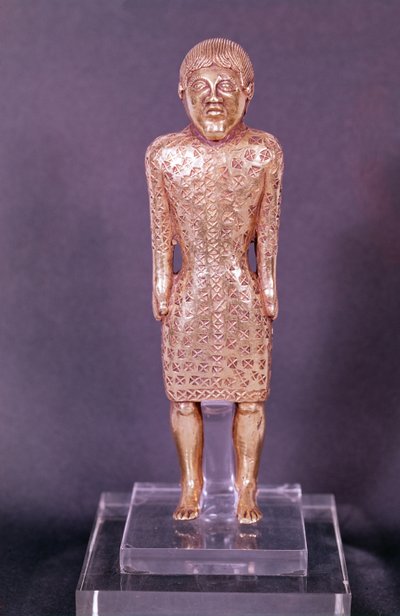 Statuetta di un uomo, da Le Mans, 475-300 a.C. (oro) da Gaulish